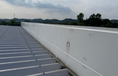 工場雨漏れ対策　シーリング工事　